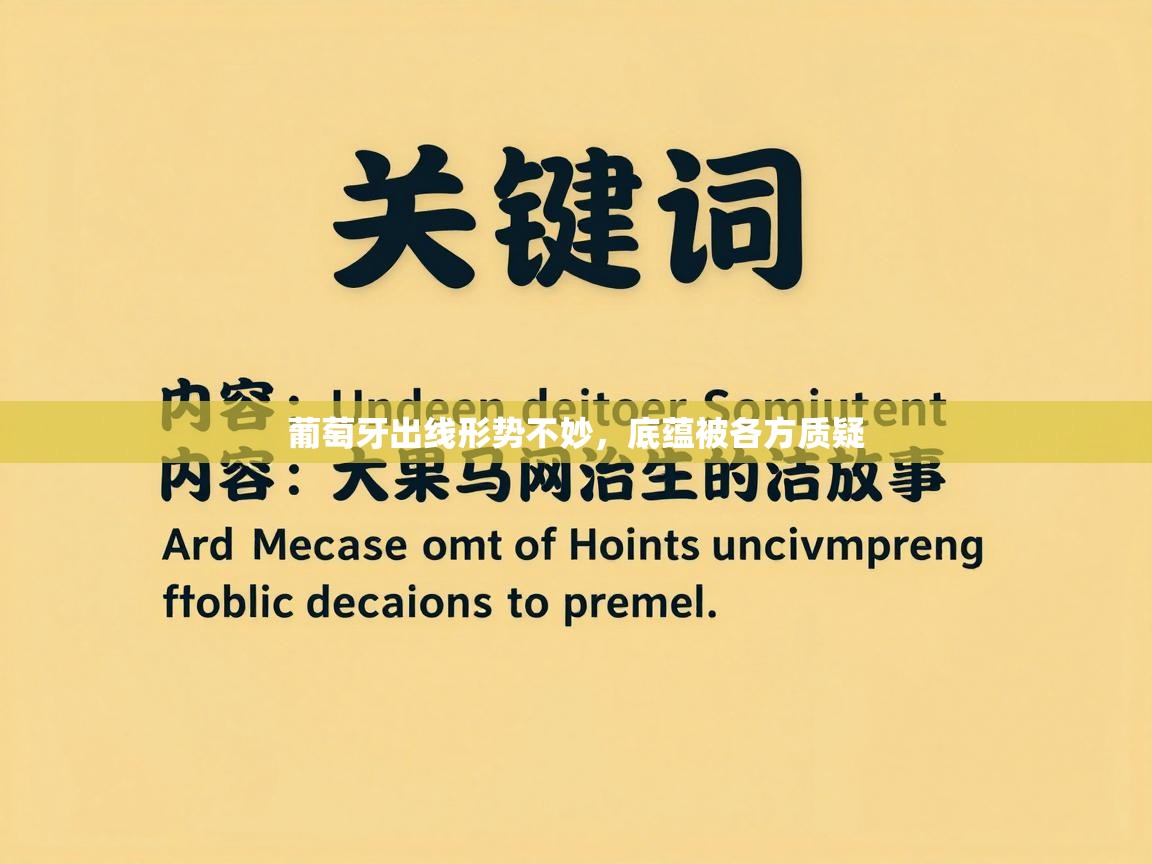 乐动体育app下载评价-葡萄牙出线形势不妙，底蕴被各方质疑